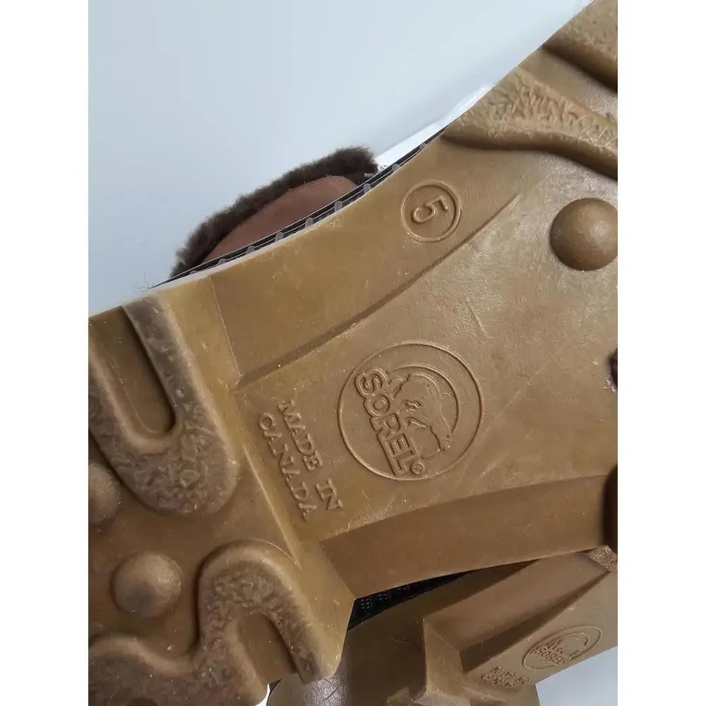 Sorel Winter Waterproof Leather and Rubber Boots with Fleece Lining